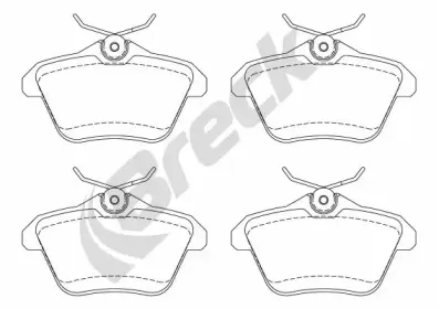 21606 00 702 00 BRECK Комплект тормозных колодок, дисковый тормоз